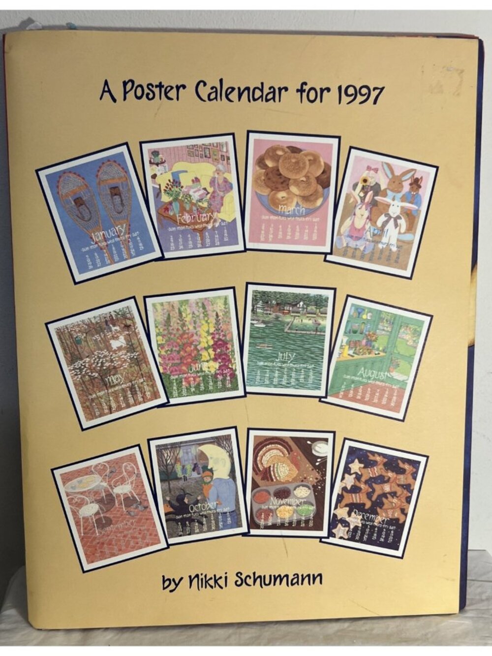 VINTAGE 1997 NIKKI SCHUMANN CALENDAR Twelve New Poster for the Year EC